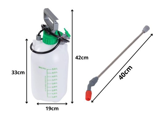 Kerti kézi permetező 5 l + vállpánt