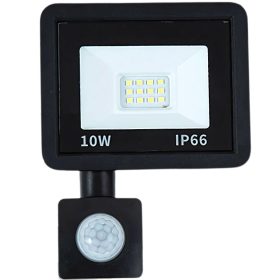   Halogén LED reflektor 10 W 6000 K alkonyattól hajnalig tartó érzékelővel IP66