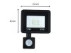 Halogén LED reflektor 10 W 6000 K alkonyattól hajnalig tartó érzékelővel IP66