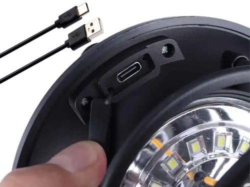 Napelemes kempinglámpa LED kerti lámpa USB alkonyati mozgásérzékelővel
