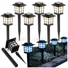   NAPELEMES LÁMPÁK 6 DB KERTI LED-ES ALKONYFÉNYÉRZÉKELŐS TÜSKÉS TERASZHOZ ÉS ERKÉLYHEZ