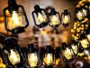 Napelemes LED kerti fényfüzér, lámpasor erkélyre, teraszra, 20 db lámpa