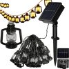 Napelemes LED kerti fényfüzér, lámpasor erkélyre, teraszra, 30 db lámpa