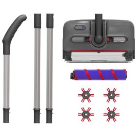   Vezeték Nélküli 360°-ban forgó Elektromos Seprű és Forgókefés Kézi Porszívó LED Világítással, 80 Perc Működési Idő, USB-C, 300ml Tartály