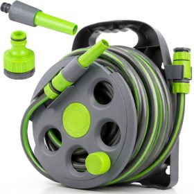   Kerti tömlő fali dobbal, gumi, 1/2", 20 méter, 3 rétegű