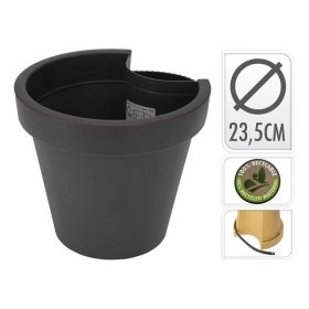 Csatornára helyezhető kaspó,  235x210 mm - Antracit