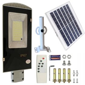    Napelemes vezeték nélküli kültéri led lámpa 200W 247 LED, 6 Ah akkumulátor