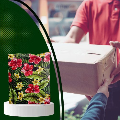 Futártasak ragasztócsíkkal 255x370 VIRÁG mintás 50 db
