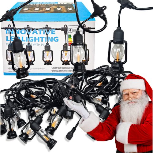 Dekorítv kerti fényfüzér  10 db RGB led lámpással