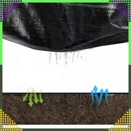Geotextil, agroszövet, fekete gyomgátló szőnyeg, 90g 1,6x50 méter