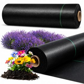   Geotextil, agroszövet, 0,8x50m, 90g/m², UV-álló, fekete - gyomirtó kertszőnyeg, PP talajtakaró növényvédelemhez