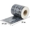 Belátásgátló kerítésszalag 19 cm x 35 m, szürke kőmintás kerítéshez való szalag, UV álló + 20 db rögzítőkapocs