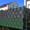Belátásgátló kerítésszalag 19 cm x 35 m, szürke kőmintás kerítéshez való szalag, UV álló + 20 db rögzítőkapocs