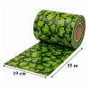 Belátásgátló kerítésszalag 19 cm x 35 m, zöldlevél mintás kerítéshez való szalag, UV álló + 20 db rögzítőkapocs