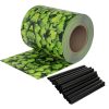Belátásgátló kerítésszalag 19 cm x 35 m, zöldlevél mintás kerítéshez való szalag, UV álló + 20 db rögzítőkapocs