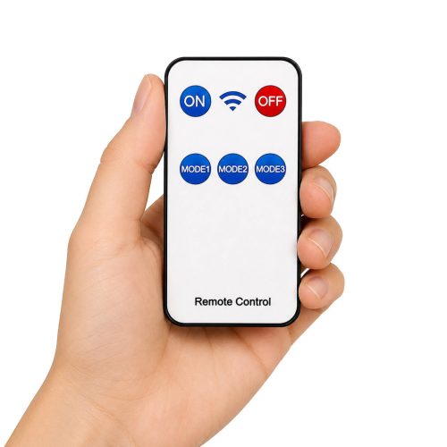 Kültéri szolár kerti lámpa 138 led-es fényforrással, mozgás- és alkonyérzékelővel, 1600 mAh-s akkumulátorral, távirányítóval