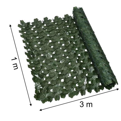Mesterséges Borostyán Sövény Fal és Erkély Fedésére 1 x 3 m