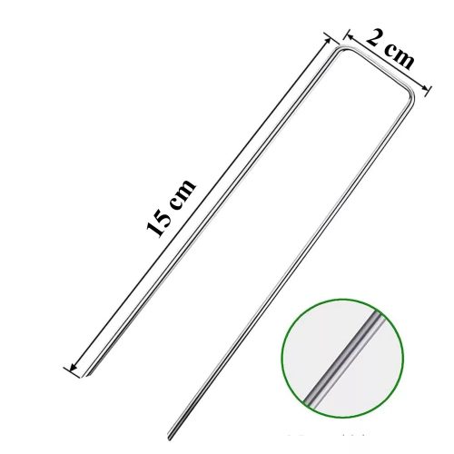 Horganyzott leszúrótüske geotextíliához és agroszövetekhez 15×3 cm – 20 db/csomag