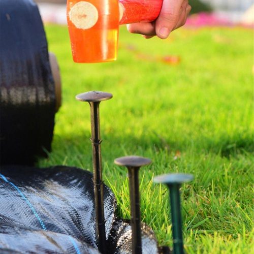 50 DB rögzítőtüske 15 cm, műanyag leszorítótüske talajtakarókhoz