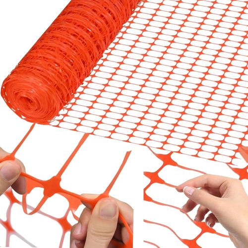 Biztonsági műanyag vágható építési háló, narancssárga, 1x50 m