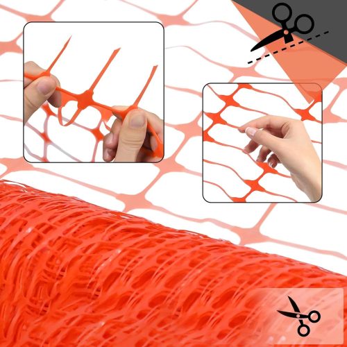 Biztonsági műanyag vágható építési háló, narancssárga, 1x50 m