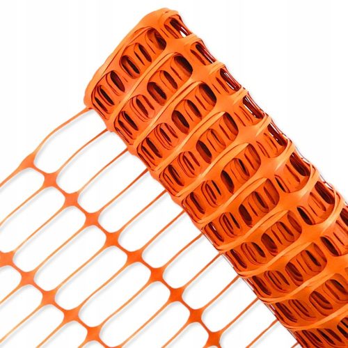 Biztonsági műanyag vágható építési háló, narancssárga, 1x50 m