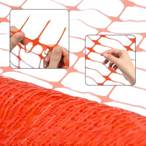 Biztonsági műanyag vágható építési háló, narancssárga, 1x50 m
