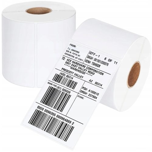 Öntapadós thermo etikett címke 100x150mm, 500db címke/tekercs