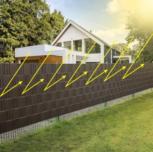 Belátásgátló kerítésszalag, barna, 19cmx35m 450g/m2 