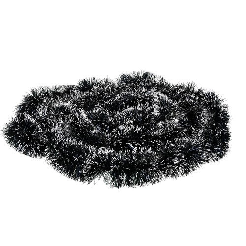 Sűrű havas karácsonyi girland és fenyő füzér 15 cm-es átmérővel, 6 méteres hosszúságban
