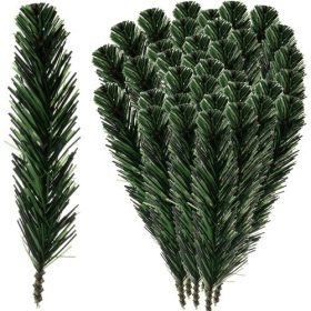   Műfenyő ágak karácsonyi dekorációhoz és koszorúkhoz 40 db-os csomagban, 21 cm-es méretben
