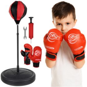   3 az 1-ben Gyerek bokszkészlet, bokszzsák, bokszlabda és bokszkesztyű + pumpa
