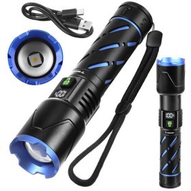   800 lumenes LED taktikai zseblámpa.5000 mAh, USB-C,  vízálló