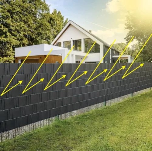 Belátásgátló kerítésszalag, 19cmx35m 450g/m2 antracit